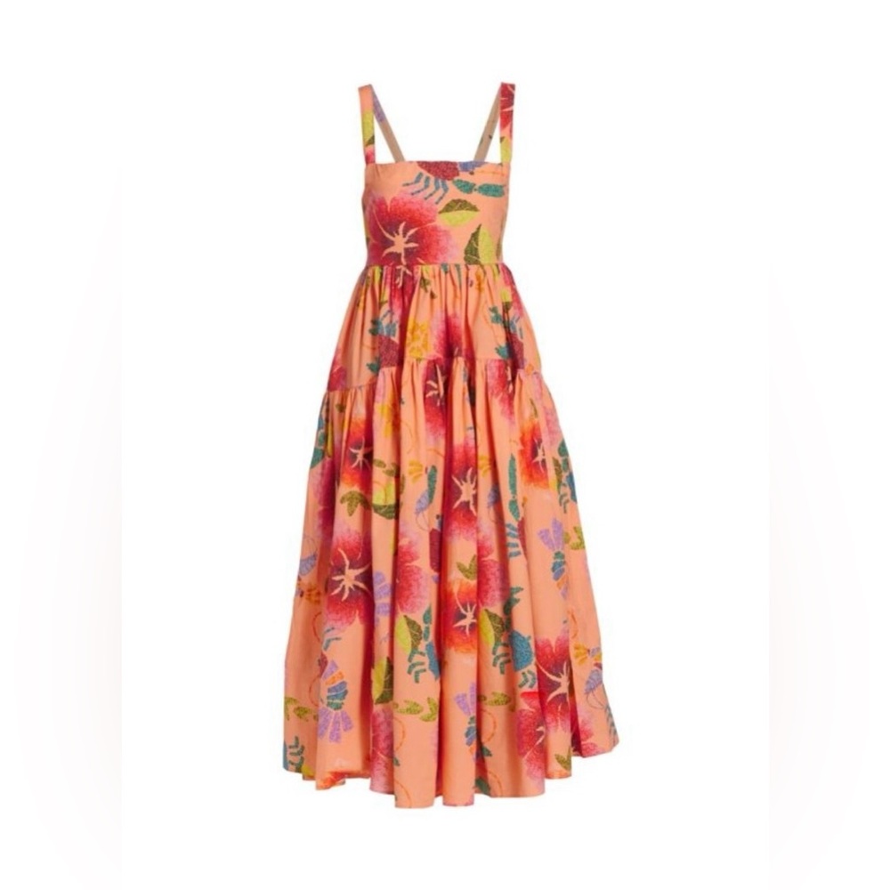 Farm Rio Floral Sea Midi Dress XS
